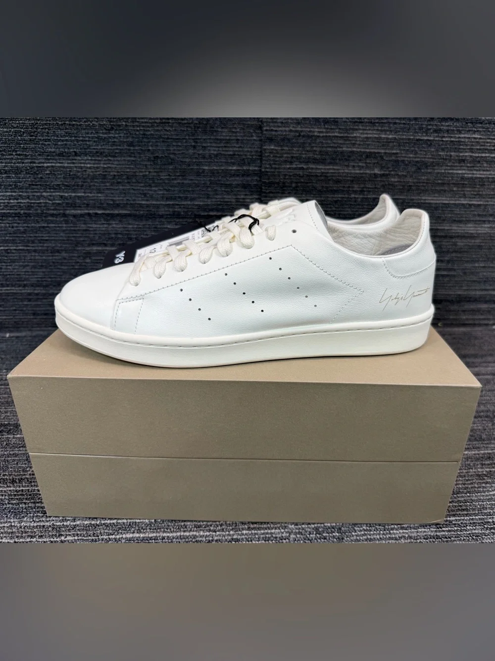 Adidas Y-3 Stan Smith Trainers Off White Leather Low-Profile Sneaker Mens 12 New